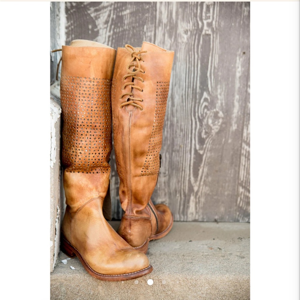 Bed Stu Tan Lace Up Boots
